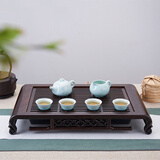 汉唐（hantang）茶具 雅致茶盘套装功夫茶道实木抽屉式储水排水两用茶托中式茶台 黑紫檀小雅致单茶盘 无瓷器
