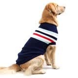 獒少保狗狗衣服 宠物衣服秋冬装  无袖中大型犬毛衣 金毛萨摩边狗毛衣 蓝色 24码胸围52-66适合40-62斤狗狗