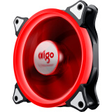 爱国者（aigo） 极光 12CM红光 电脑机箱风扇（小3P+大4P双接口/水冷排散热/减震脚垫/赠4螺丝）