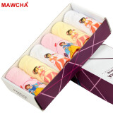 Mawcha 儿童内裤女童内裤精梳棉平角短裤柔软舒适宝宝小孩内裤卡通6条装 颜色图案混色6条装 90 (2-3岁)90/50