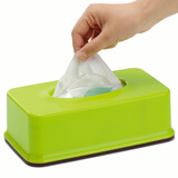 inomata日本进口纸巾盒餐巾纸盒抽纸盒纸巾收纳盒 绿色 23.5*13.2*8cm