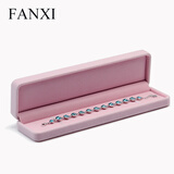 凡西（FANXI）订婚首饰盒结婚戒指盒长绒布耳钉项链手镯珠宝收纳盒礼盒包装盒 H0080105 长链盒