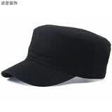 诺芝萌  简约棒球帽平顶帽 时尚男女士 四季可戴休闲纯色鸭舌帽 NM332 光身黑色 均码 可调节