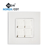 IBDN NORDX/CDTIBDN网络面板单双三四口 86模块插座信息面板(含模块) 白色四口+网络模块