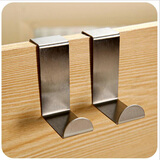 芈硕门背挂钩 无痕门背式不锈钢衣物挂钩 多功能门后免钉挂衣钩 2枚装