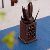 漢唐茶具配件实木茶道六君子茶具套装家用茶勺茶夹茶针茶漏茶筒茶道组 黑紫檀茶道组101C