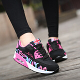悍臣休闲鞋女春秋季潮流大童女鞋初中学生少女运动鞋百搭女生气垫跑步鞋皮面防水15岁女孩鞋子 957网面款黑玫红 37