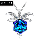 美立方银饰12星座925银项链女 射手座 生日礼物送女友 人造水晶吊坠日韩版 摩羯座12.22-1.20