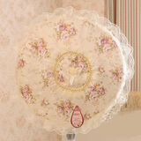 蔻朵娜风扇罩圆式田园布艺防尘罩子电风扇套子 花涧情缘-紫色 直径45cm通用