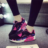 悍臣休闲鞋女春秋季潮流大童女鞋初中学生少女运动鞋百搭女生气垫跑步鞋皮面防水15岁女孩鞋子 953皮面款黑玫红 36