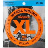 达达里奥（D'Addario）EXL110美国进口电吉他琴弦 碳素镀镍钢弦 较软10-46