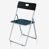 帅力折叠椅子 塑料便携休闲靠背餐椅 办公展培训会议椅凳黑SL1613Y2