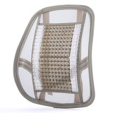 问雅透气汽车腰靠垫办公室夏天护腰按摩腰垫夏季靠背车用座椅腰枕靠枕 灰白色 40cm*46cm