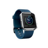 例米 BLAZE智能手表硅胶表带防水手环腕带 适用于fitbit blaze 蓝色 不带表框