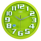 康巴丝（Compas）14寸挂钟立体创意客厅挂表石英钟现代时钟表 2689绿色