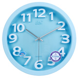 康巴丝（Compas）14寸挂钟立体创意客厅挂表石英钟现代时钟表 2641蓝色