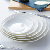 瓷秀源 纯白骨瓷盘子陶瓷碟子菜盘饭盘牛排盘西餐盘简约瓷器可定制 4.5英寸方汤