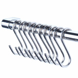 家の物语日本家用s型铁钩子厨房墙壁金属挂钩s勾衣物挂钩 中号5个装