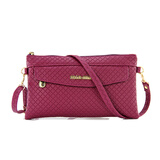 帝行新款手拿女包中老年女士斜挎包妈妈小方包妇女斜跨手机包零钱包 紫色