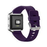例米 BLAZE智能手表硅胶表带防水手环腕带 适用于fitbit blaze 紫色 不带表框