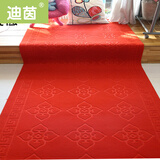 酌秀 酒店迎宾地毯宾馆地毯定制可裁剪绒布地毯走廊过道入户电梯毯子家用吸水红地毯防滑定制 富贵大红加厚款 1.2米宽 长1米