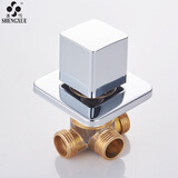 圣雪 分体式入墙面盆龙头 浴室柜抽拉式暗装铜冷热洗脸盆伸缩水龙头 A款分水器