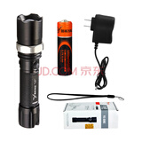 雅格 雅格手电筒户外强光led远射充电骑行变焦长续航金属徒步露营夜行 LED-336C经典套餐