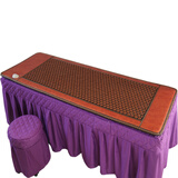 玉盛源玉石锗石托玛琳砭石麦饭石外电加热温热汗蒸美容院排酸减瘦床垫 08款韩国麦饭石【数显超长波】 190cm*70cm加长无孔(家用/店用)