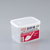 日本进口塑料密封罐 储物罐 零食收纳盒冰箱保鲜盒 密封盒干货收纳罐  面粉白糖罐