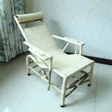 欧呈家具 天然藤椅躺椅 竹休闲老人躺椅手工藤编藤条椅凉椅竹椅子 藤原色不加脚踏