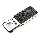 雷佰放大镜30倍60倍90倍LED抽拉放大镜带紫光验钞灯珠宝玉石古玩鉴定