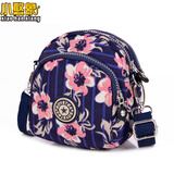 东选中老年单肩斜挎包迷你小包尼龙女包休闲帆布妈妈买菜包手机零钱包