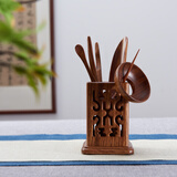 漢唐茶具配件实木茶道六君子茶具套装家用茶勺茶夹茶针茶漏茶筒茶道组 花梨木茶道组107C