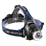 锐豹T6强光头灯LED10W户外钓鱼头戴式可充电远射变焦 XPE白光 2电一数据线