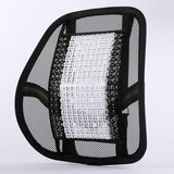 问雅透气汽车腰靠垫办公室夏天护腰按摩腰垫夏季靠背车用座椅腰枕靠枕 黑白色 40cm*46cm