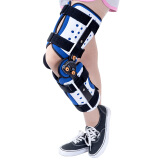 科能 可调膝关节固定支具护膝半月板损伤支架膝盖固定器 德式膝关节【长短可调/角度可调】 左