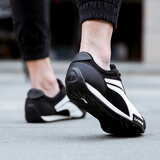 李宁男鞋运动鞋夏季休闲鞋男鞋子跑步鞋复古赛车鞋旅游鞋 黑/米白 42 (内长265)