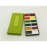 吴竹（KURETAKE） 吴竹固体水彩颜料颜彩耽美国画颜料岩彩12色18色24色36色   12色套装