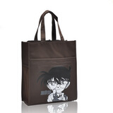 洁易得防水帆布手提袋学生补习袋男女补课包美术包 小拎包 手提包 书袋 咖啡柯南