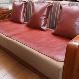 凯比特夏季真皮沙发垫牛皮四季通用头层牛皮坐垫子可定做夏天凉席垫 牛皮 棕色 60*180cm沙发垫