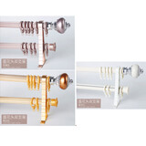 铝合金窗帘杆罗马杆加厚静音窗帘轨道顶装双杆单杆架客厅轨道帘杆 莲花头双杆(颜色备注) 一米价具体长度联系客服确认