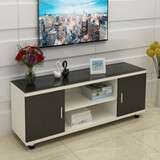 名范 电视柜茶几组合套装现代简约小户型 置物柜卧室简易电视机柜特价简约电视柜置物柜 白加黑1.2