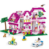 小鲁班拼装高能拼插积木阳光别墅儿童女孩启蒙公主玩具模型国庆中秋礼物 阳光别墅