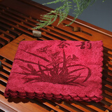 杰艺茶布细纤维茶巾布吸水加厚养壶巾泡茶巾茶桌布茶道功夫茶具配件 (茶韵茶巾)红色 12