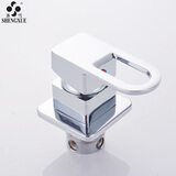 圣雪 分体式入墙面盆龙头 浴室柜抽拉式暗装铜冷热洗脸盆伸缩水龙头 B款开关