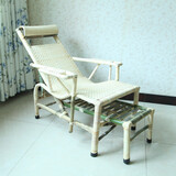 欧呈家具 天然藤椅躺椅 竹休闲老人躺椅手工藤编藤条椅凉椅竹椅子 藤原色加脚踏