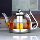 borunHOME  耐热玻璃茶壶电陶炉电磁炉专用黑茶普洱煮茶壶烧水壶泡茶壶套餐 1250ML单壶