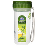 乐扣乐扣（LOCK&LOCK）lock塑料杯户外运动便携杯带茶网茶杯水杯杯子上学喝水专用PP材质 绿色 480ml