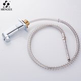 圣雪 分体式入墙面盆龙头 浴室柜抽拉式暗装铜冷热洗脸盆伸缩水龙头 B款出水嘴