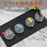 德立（DOLO） 硅胶塑料 水信玄饼模具 樱花白凉粉果冻模 DIY制冰球 圆球形冰格块模 大号4个塑料冰球模+小漏斗